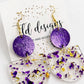 Purple Confetti Earrings