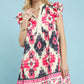 Pink & Navy Mix Dress