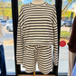 Cozy Stripe Lounge Short  Set