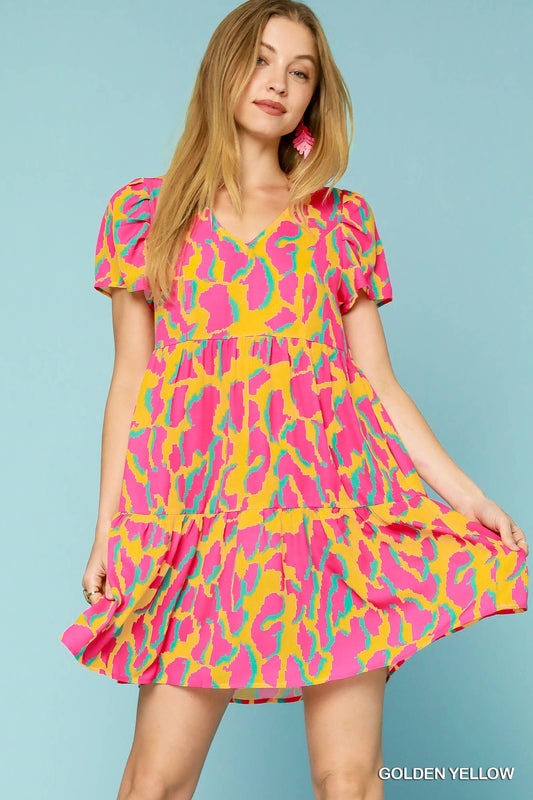 Abstract Print Dress