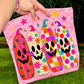 Neon Pumpkin Graphic Fall Halloween Tee