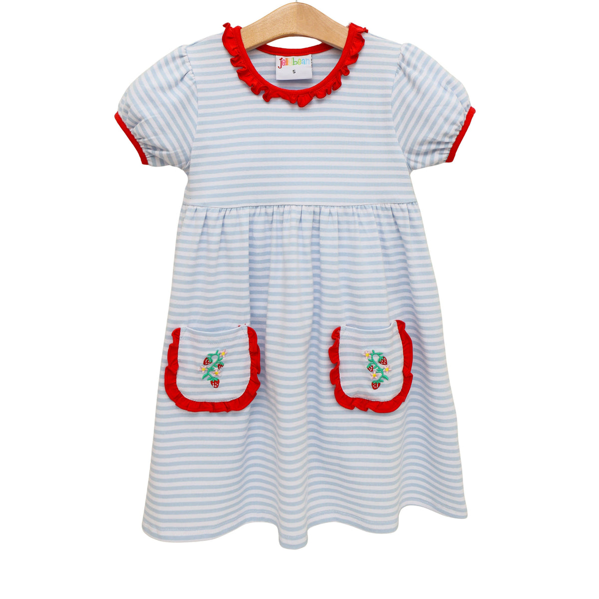 So Berry Sweet Ruffle Pocket Dress