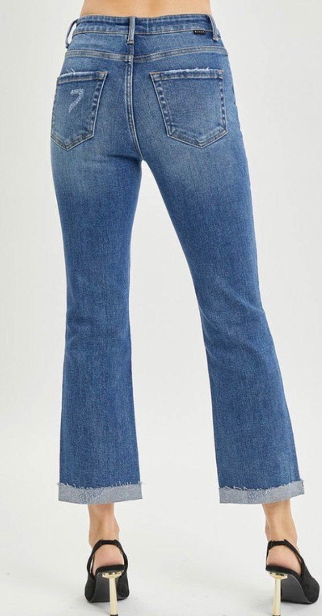 High Rise Button Fly Jeans