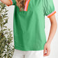 Colorblock Shift Short Sleeve V-neck blouse | S-XL