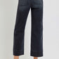 Washed Black Cropped Jeans