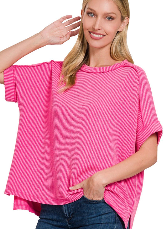 Short Sleeve Ribbed Top