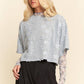 FLORAL RUFFLE SHORT SLEEVE BABYDOLL MESH TOP