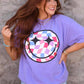 Purple Pattern Smiley T-Shirt