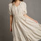 Bubble Sleeve Midi Dress