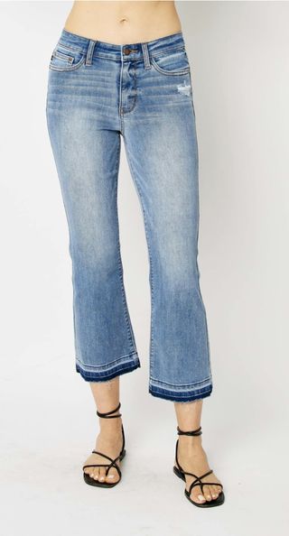 Judy Blue Hem Cropped Jean