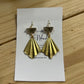 Gray & Gold Drop Earrings