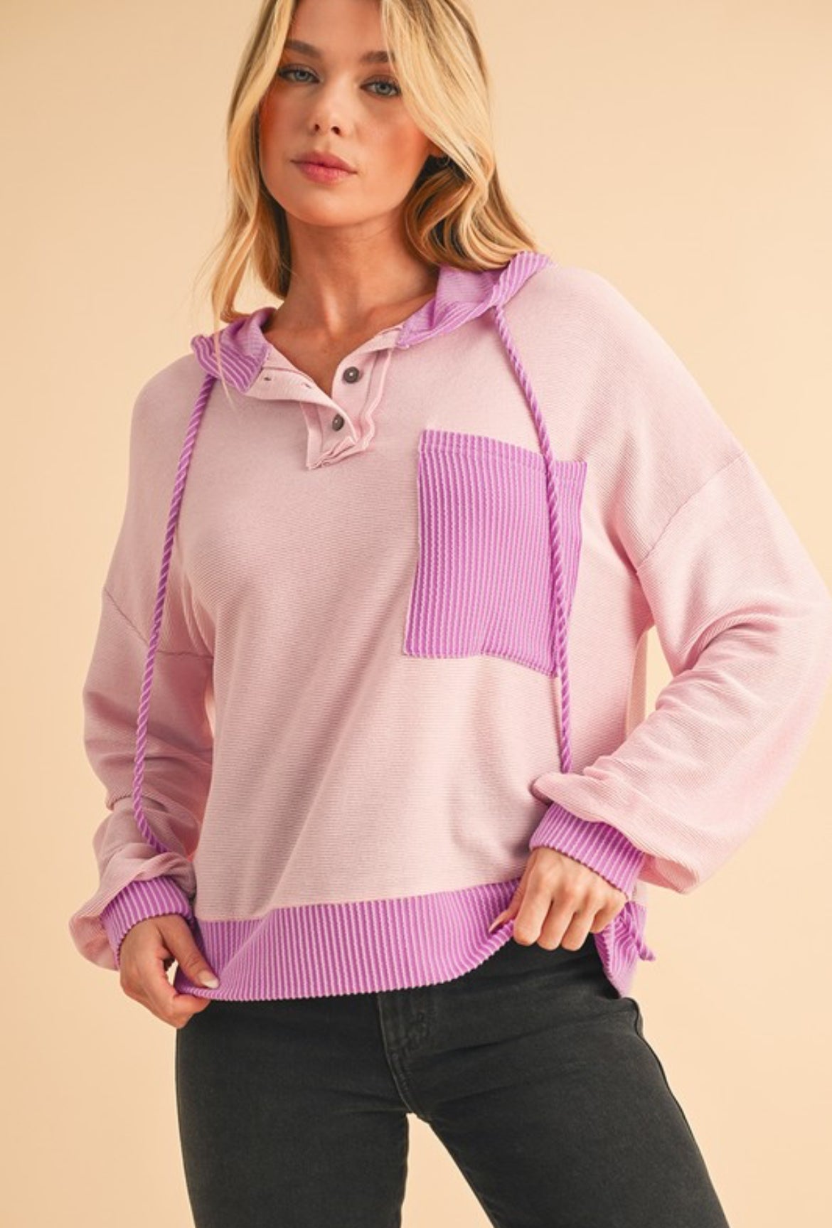 Lavender Ribbed Pullover