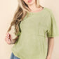Green Mineral Washed Top