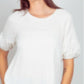 White Puff Sleeve Top