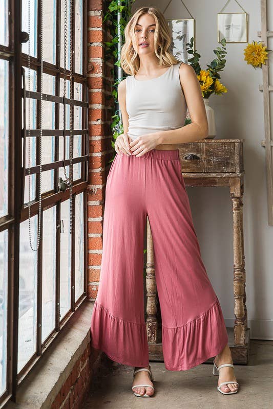 SOLID CASUAL PANTS
