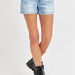 Plus Low Rise Shorts With Slit