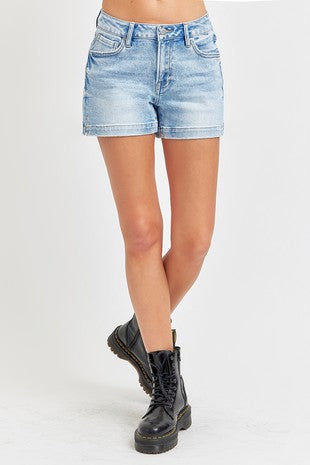 Plus Low Rise Shorts With Slit