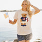 Beige USA Teddy Bear Box Tee