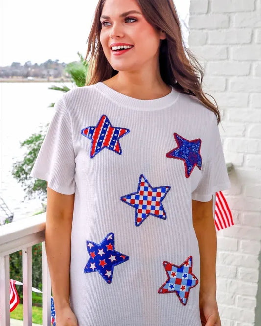 Patriotic Star Patch Tee