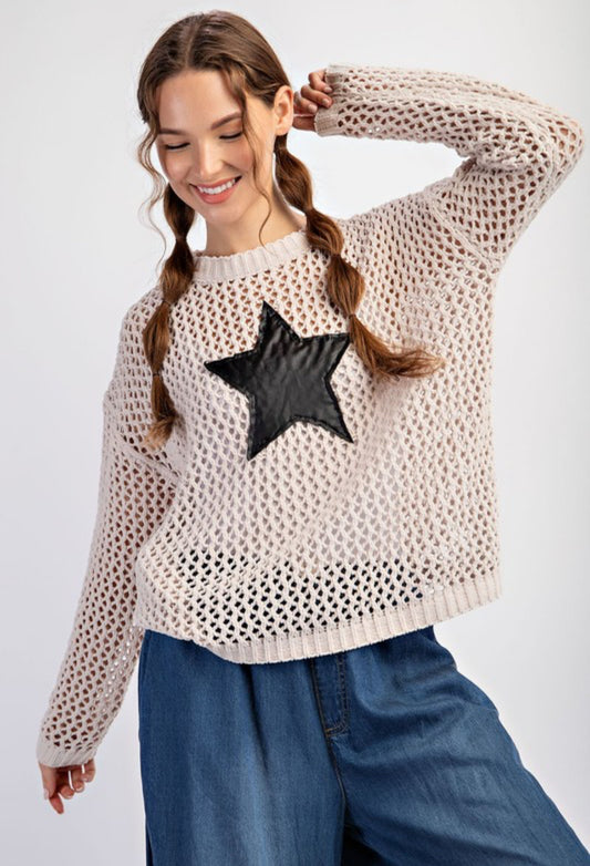 Star Cream Pullover