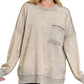 Acid Wash Pocket Pullover