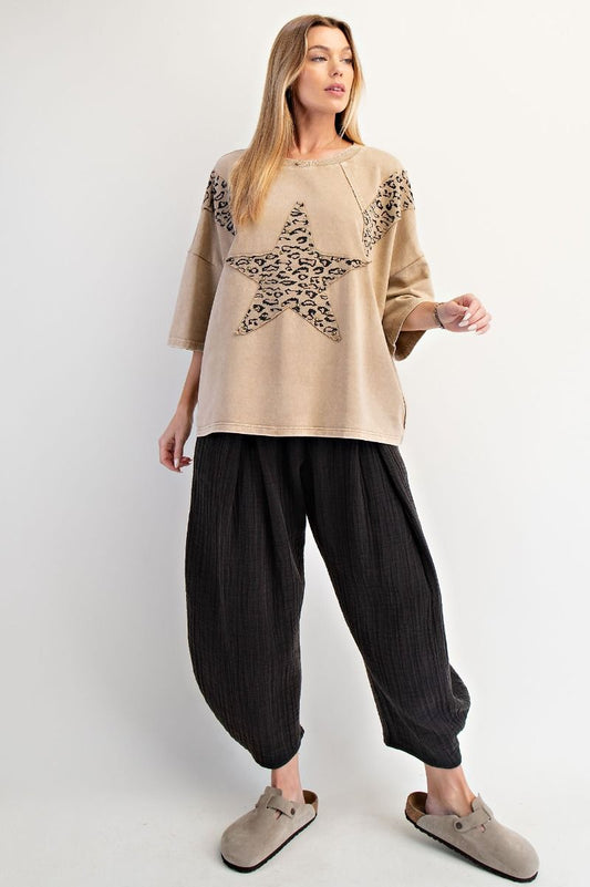 Leopard Star Top