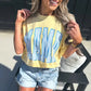 Stripe Preppy Mama Tee
