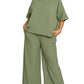 Ribbed Round Neck Pants Set
