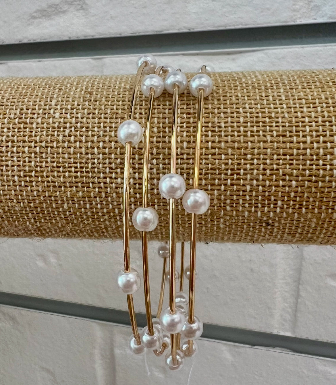 Gold White Pearl Stack