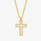 Gold & White Cross Bracelet