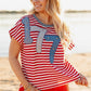 Stripe Short Sleeve Top USA 1776