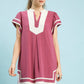 Contrast Trim Dress