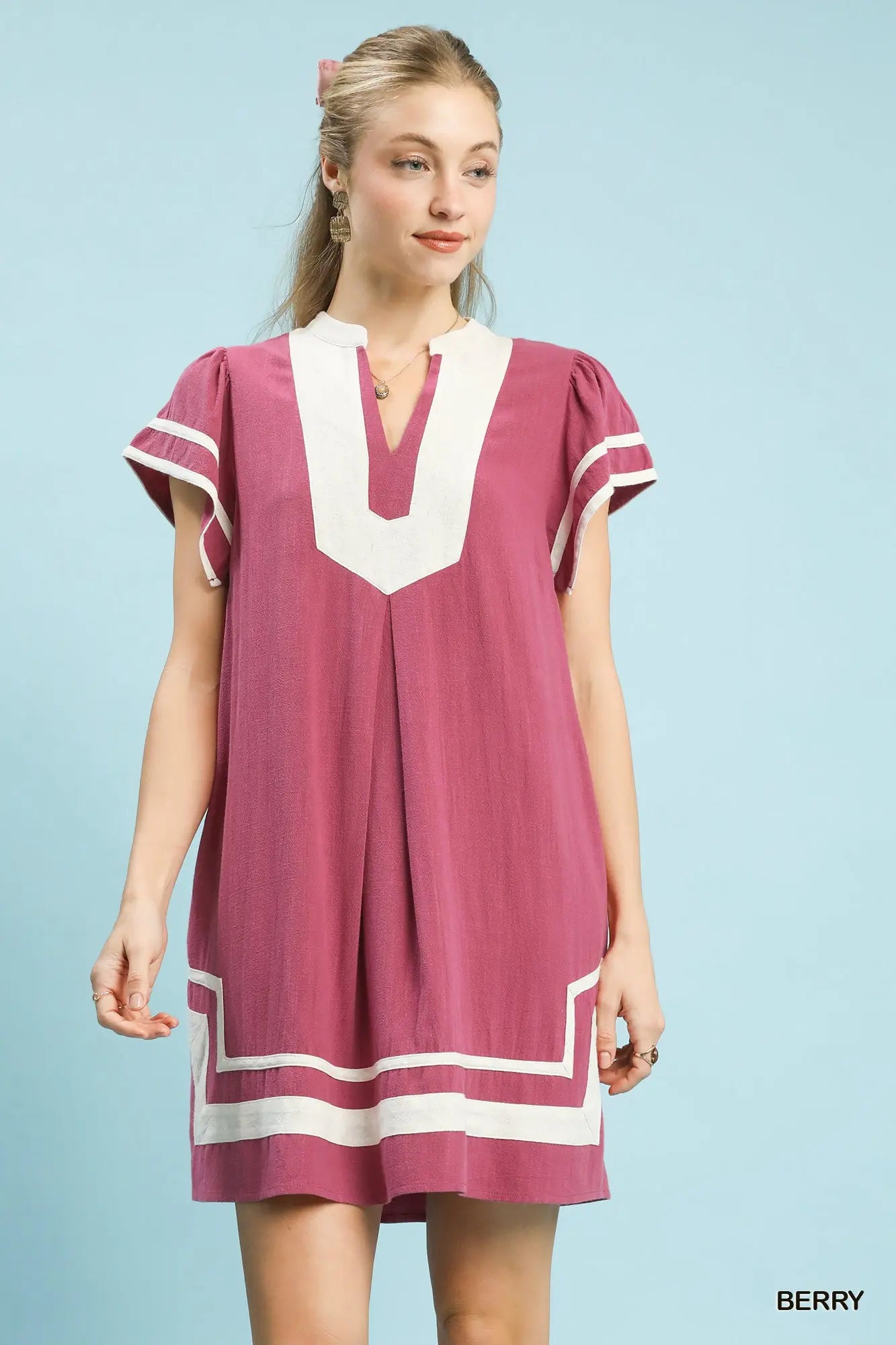 Contrast Trim Dress