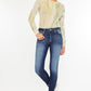 Dark Skinny Frayed Jeans