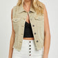 Distressed Cropped Vest