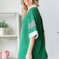 BASIC COLLAR URBAN RIBBED CONTRAST TOP