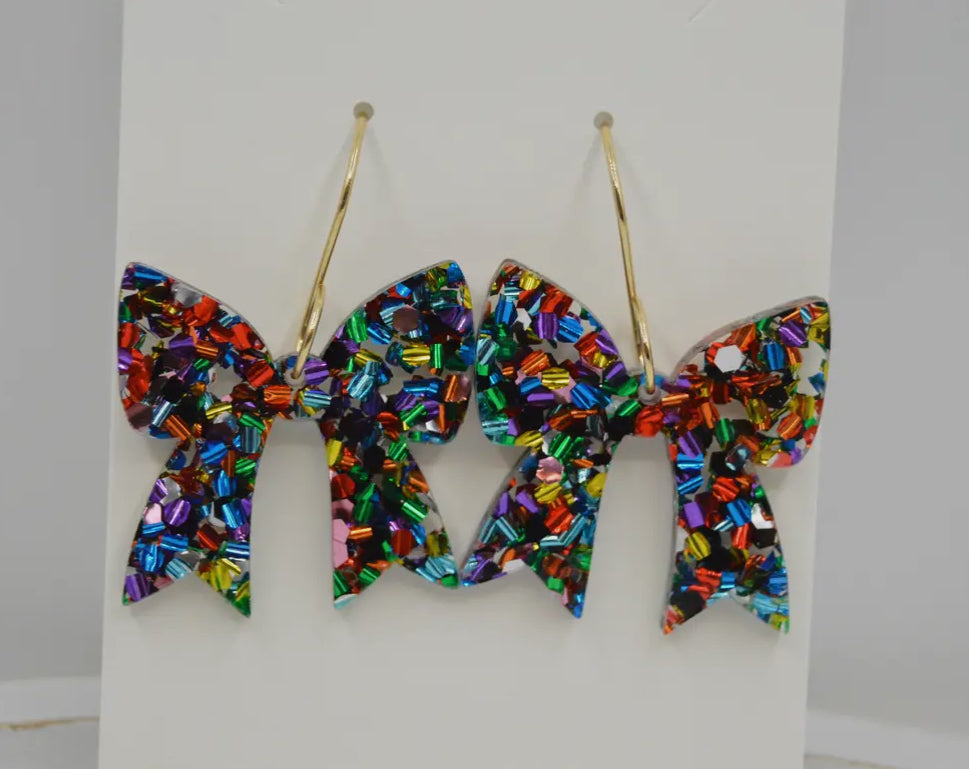 Colorful Bow Earrings