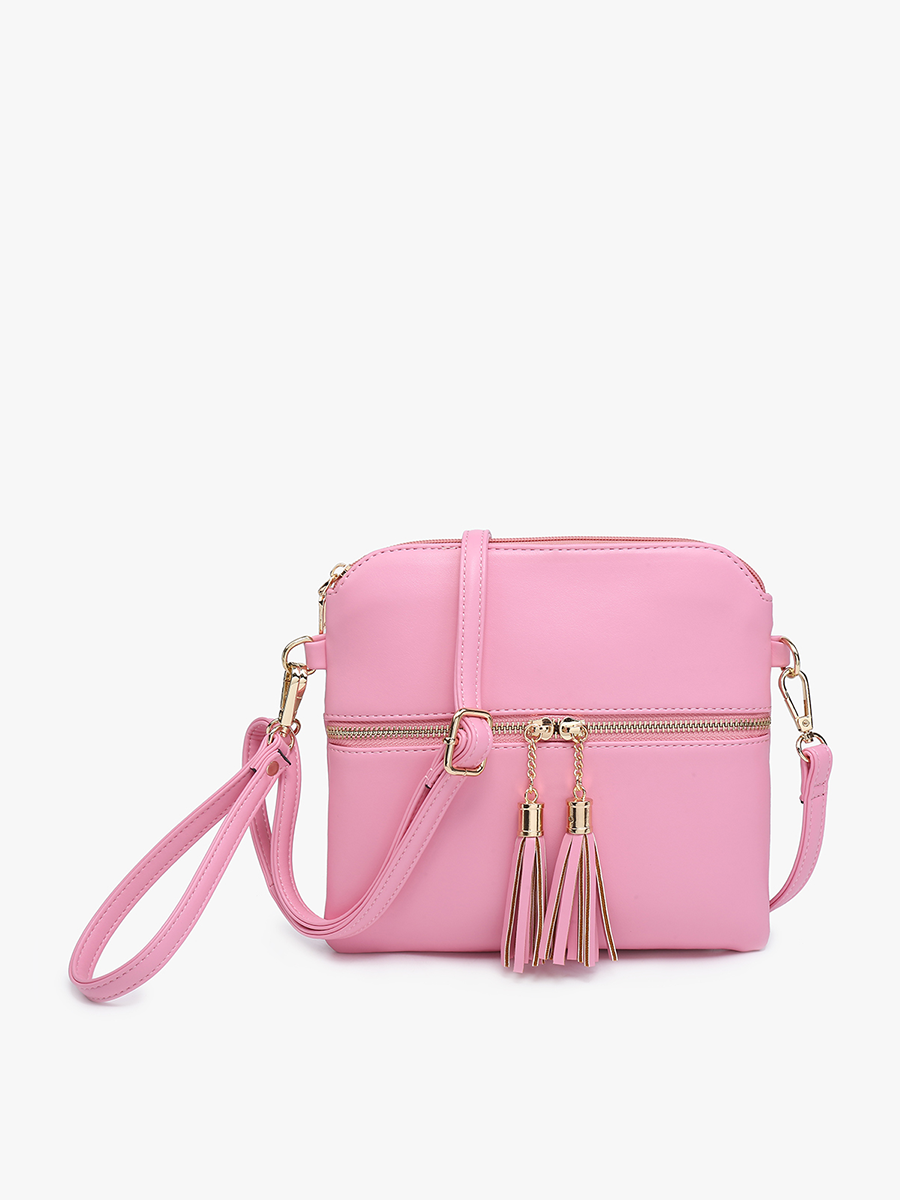 Tara Double Zip Crossbody Bag/Wristlet for Women