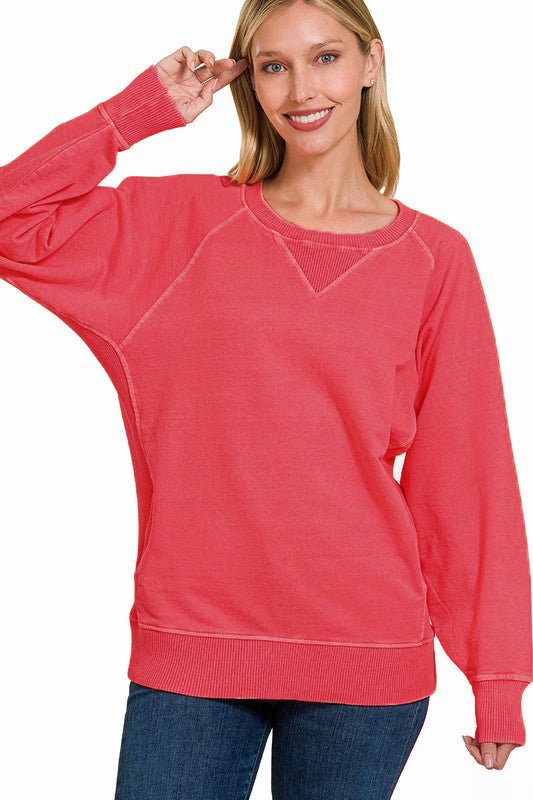 Solid Pocket Sweatshirt