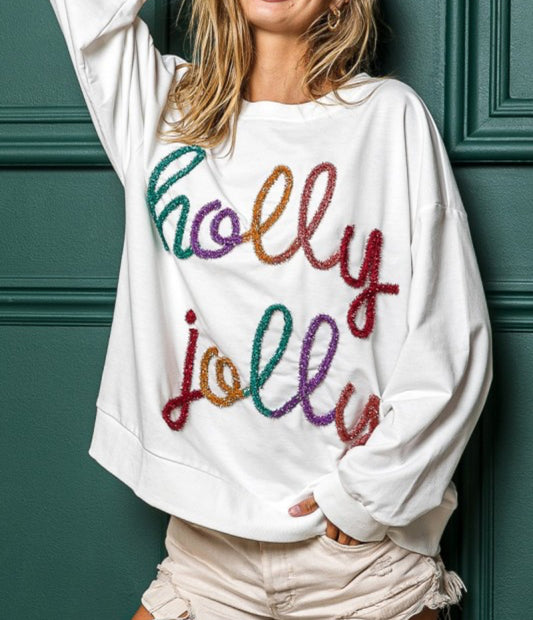 White Holly Jolly Top
