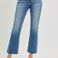 Tummy Control High Rise Cropped Straight Jeans