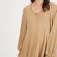 Drawstring Cuff Knit Babydoll Dress LD0804