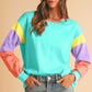 Color Block Long Sleeve Top