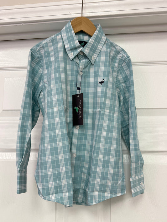 Boys Teal Dress Shirt