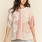 PLUS CASUAL PULLOVER SHORT SLEEVE KNIT TOP