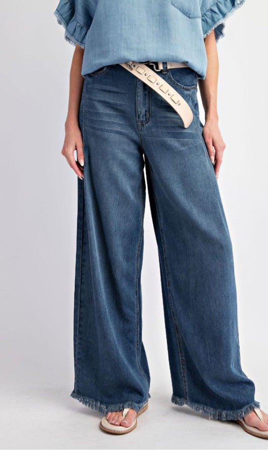 Frayed Flare Jeans