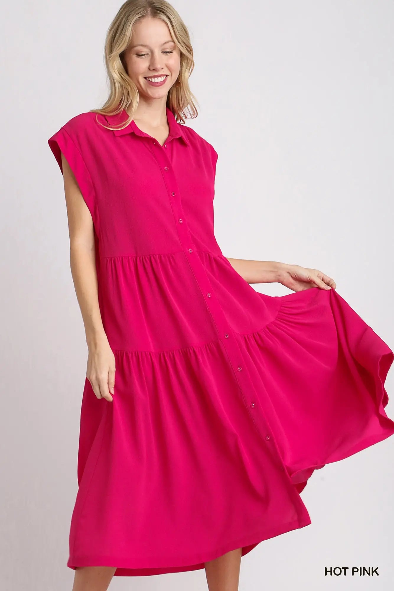 Hot Pink Pocket Dress