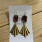 Maroon & Gold Earrings