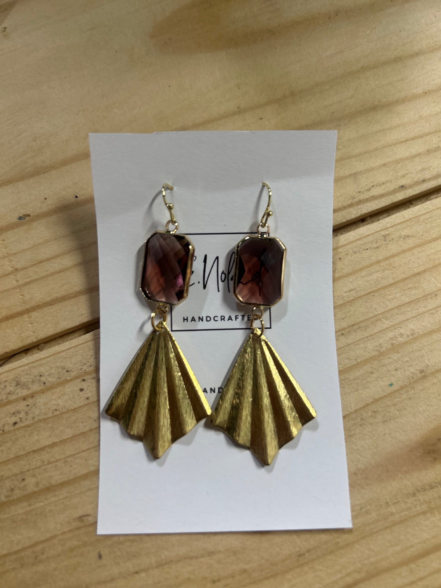 Maroon & Gold Earrings