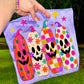 Neon Pumpkin Graphic Fall Halloween Tee